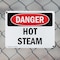 Signmission Hot Surface Sign, 7 in H x 10 in W, Plastic, Hot Steam OS-2PACK-DS-P-710-L-1844 - alternate 2